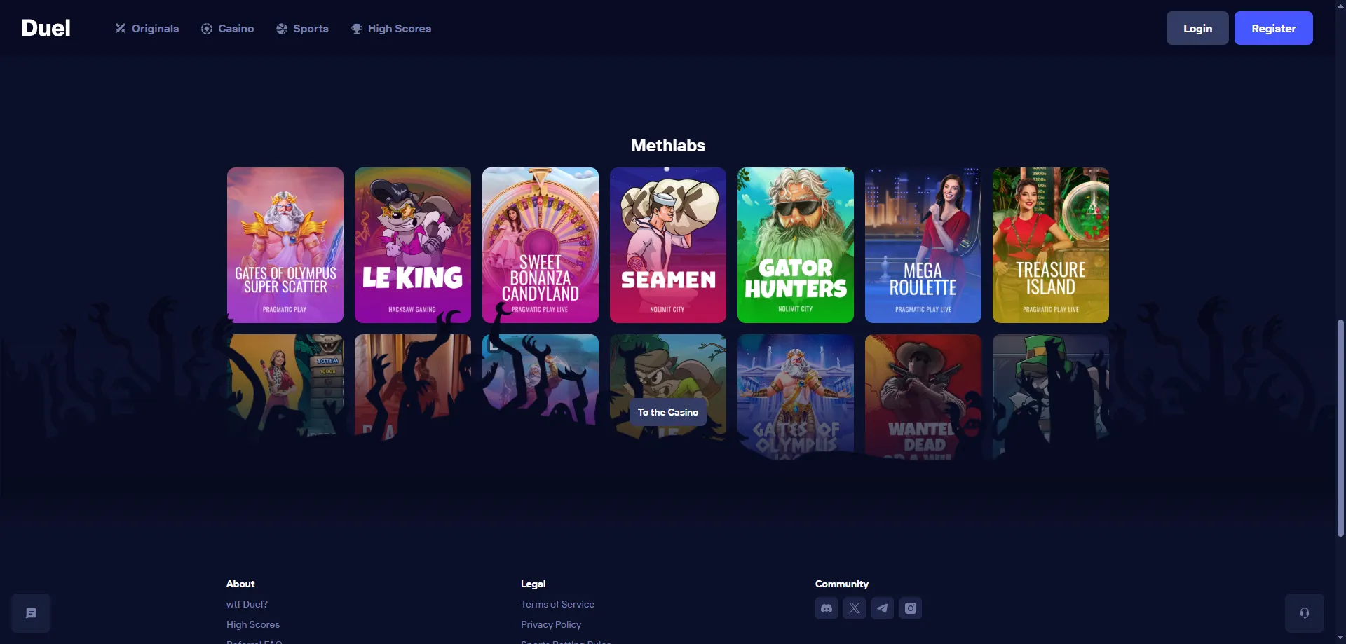 Cat&aacute;logo completo de tragamonedas en Duel Casino M&eacute;xico 2026